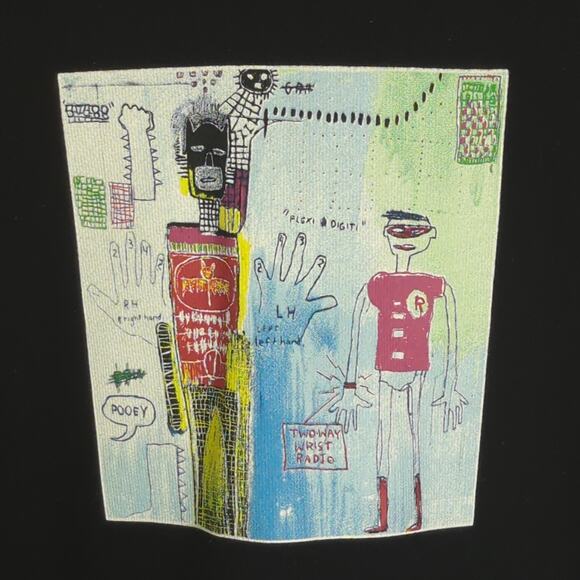 Uniqlo UT Hoodie Medium Black Jean-Michel Basquiat DC Batman Warner Bros Collab - Picture 2 of 6